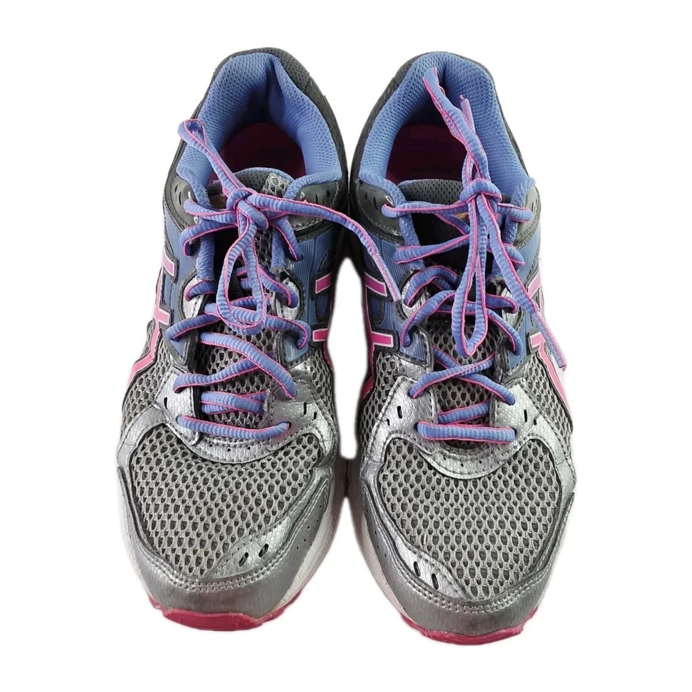 Asics Gel Contend 2 Women's A390713 Running Sneakers Size 8 Pink/Blue/Silver